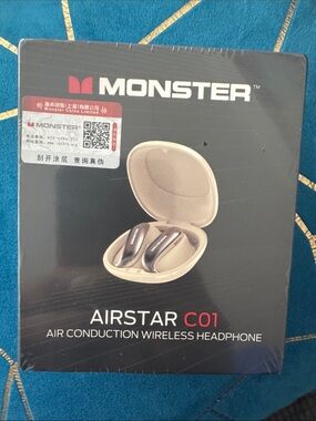“MONSTER” Airstar C01 Wireless Air Conduction Headphones - Beige